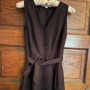 Petite Black Button Down Dress